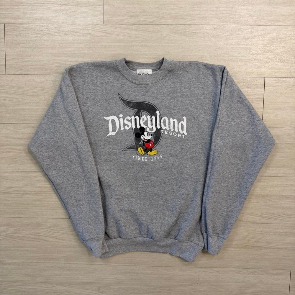 Disneyland Mickey Grey Crewneck Sweatshirt Womens Size Small